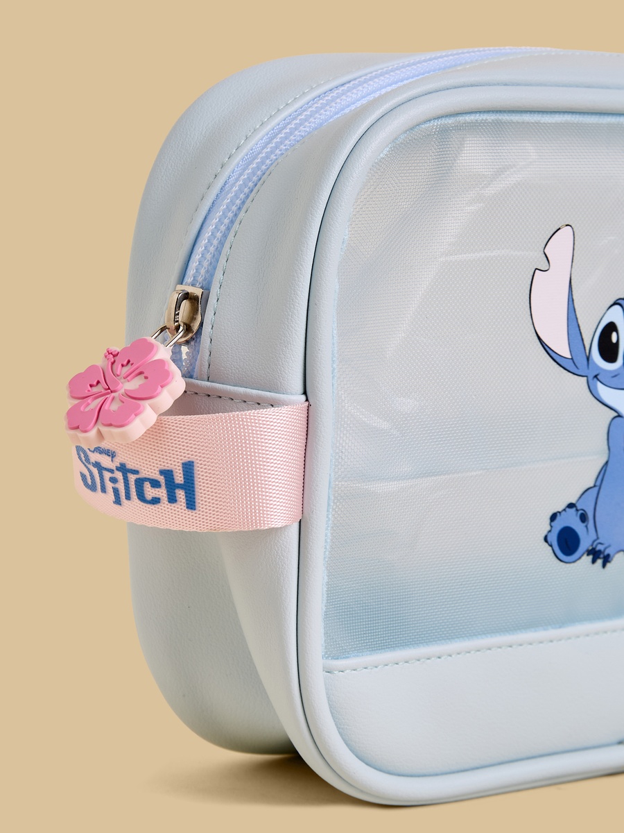 Stitch Print Pouch with Zip Closure