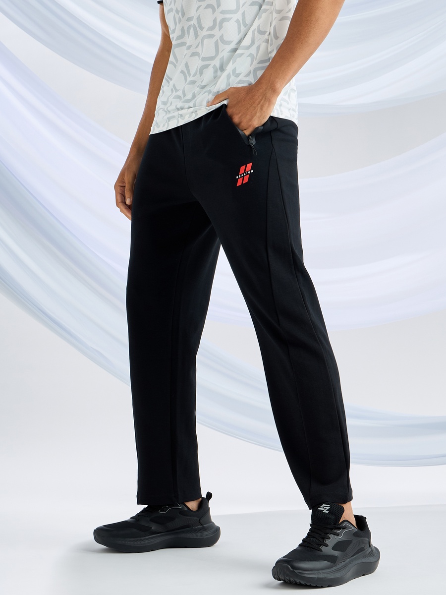 Panelled Open Hem Interlock Joggers