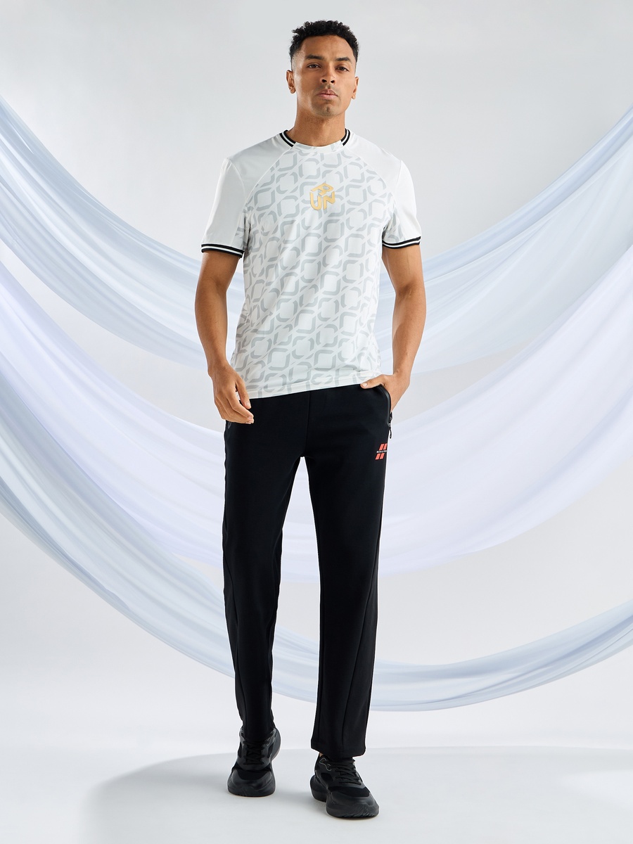 Panelled Open Hem Interlock Joggers