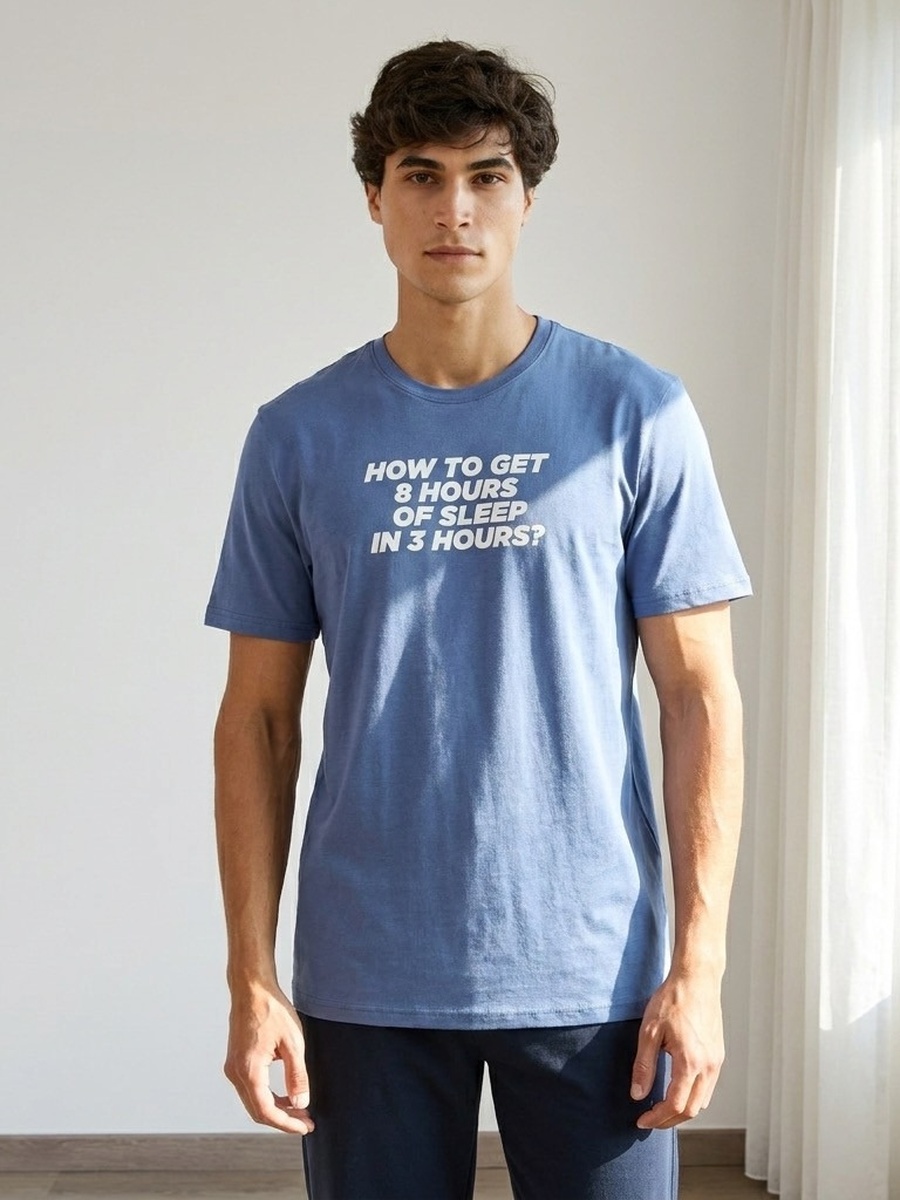 Slogan Print Pyjama Set
