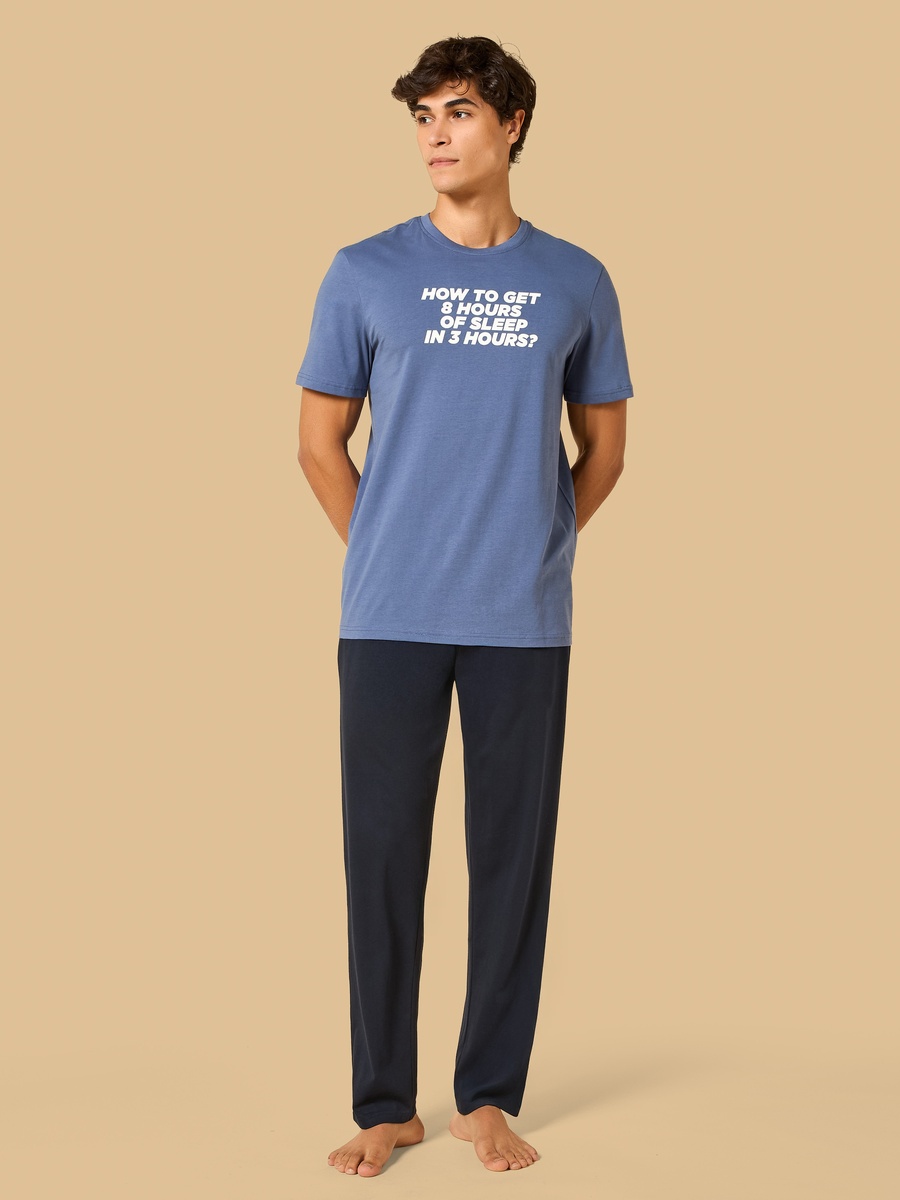 Slogan Print Pyjama Set