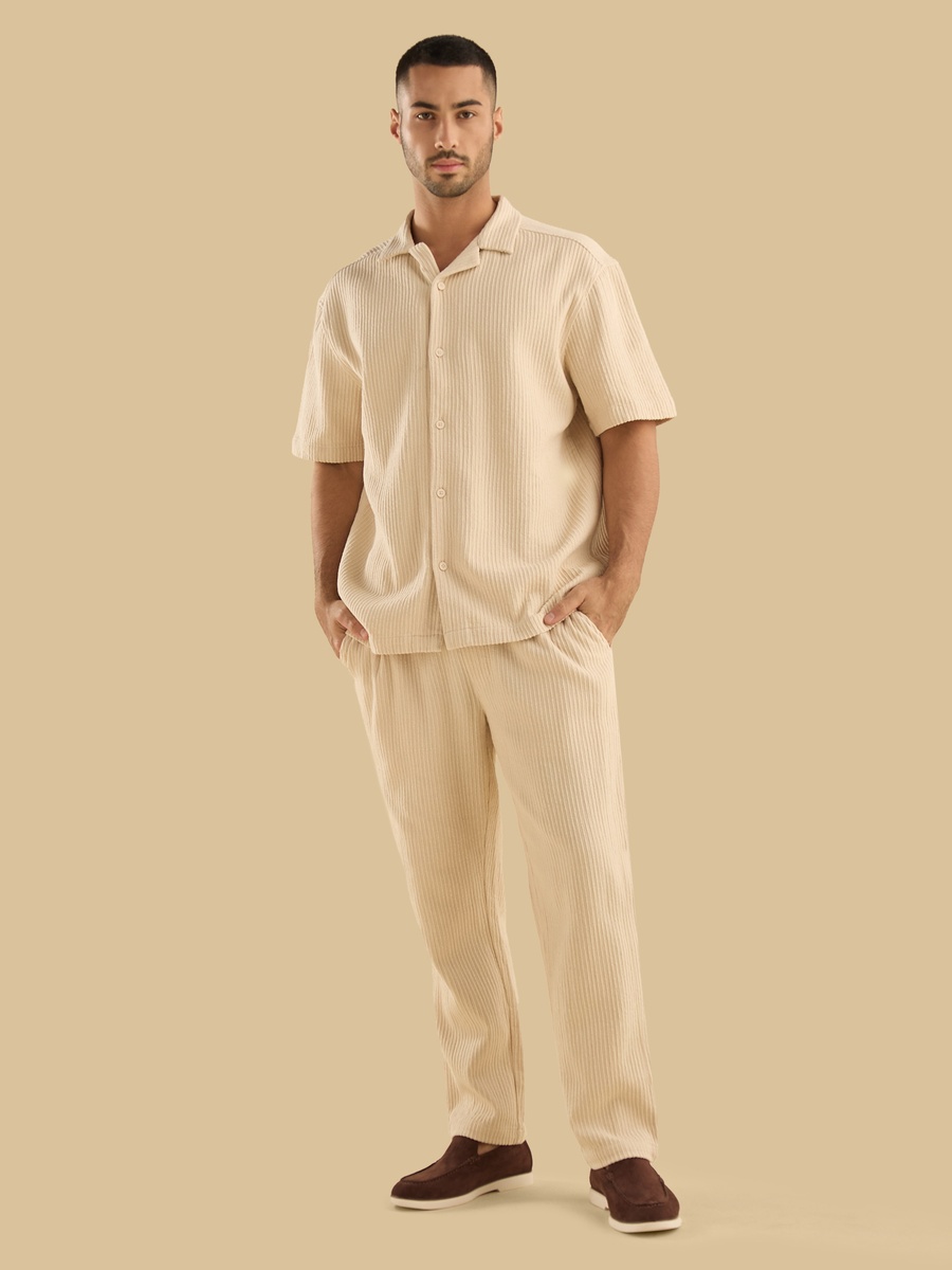 Textured Relaxed Fit Pants