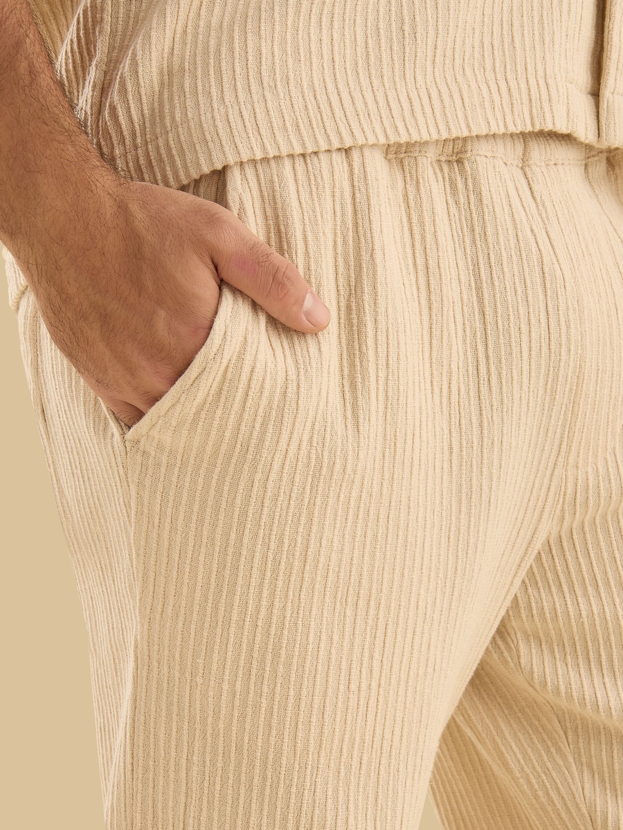 Textured Relaxed Fit Pants