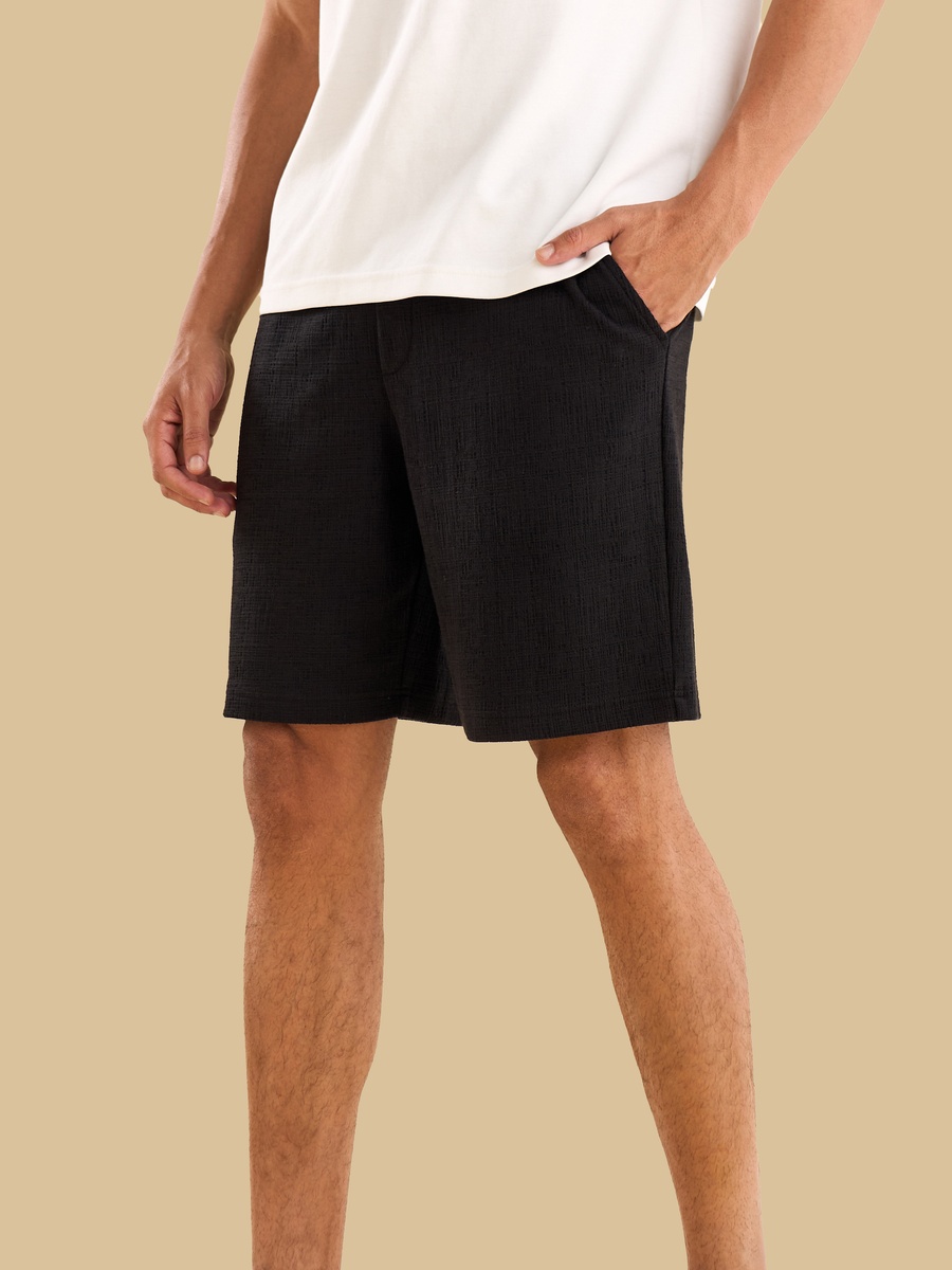Textured Pull-On Shorts