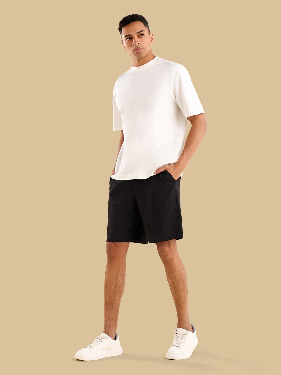 Textured Pull-On Shorts