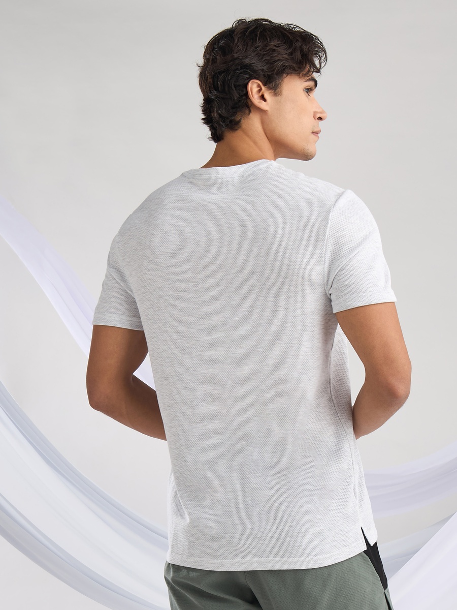 Slogan Print Mesh T-Shirt