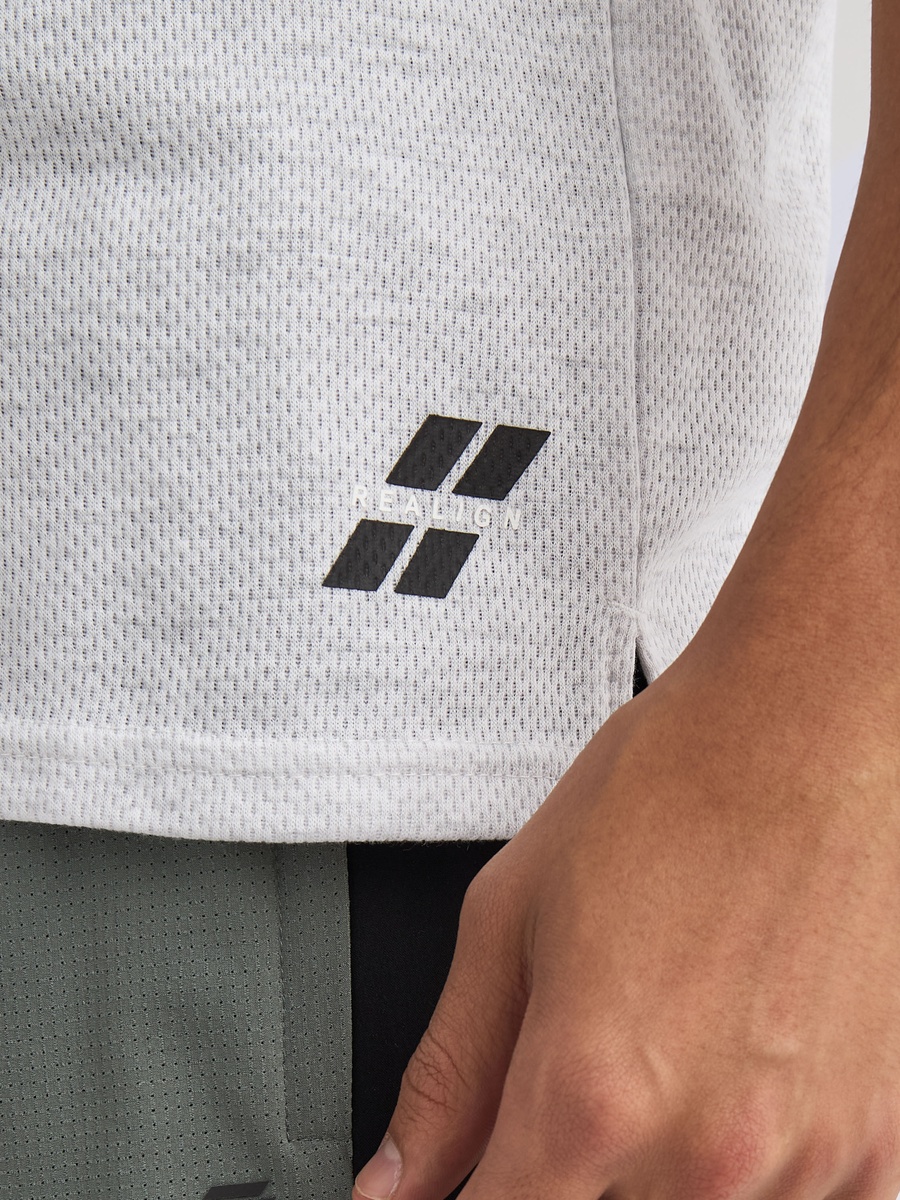 Slogan Print Mesh T-Shirt