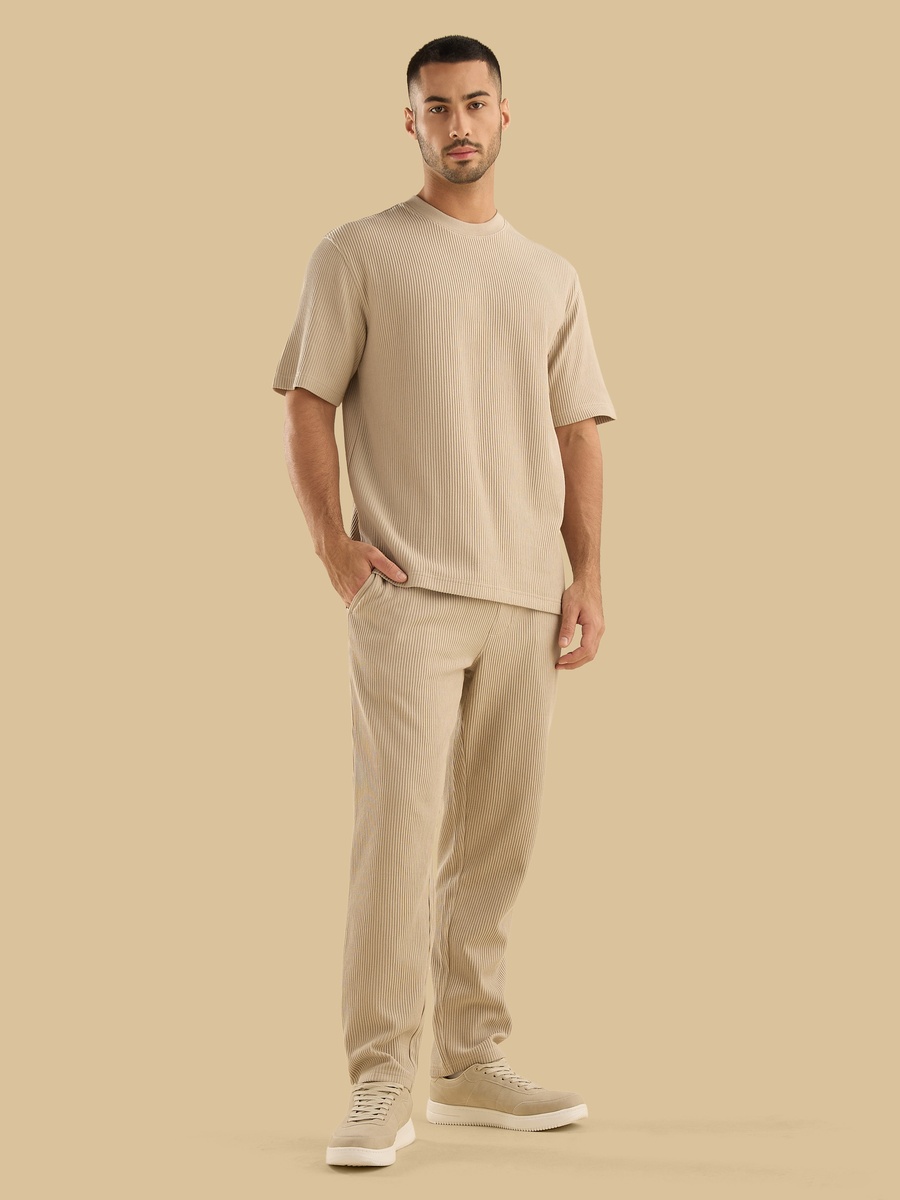 Textured Comfort Fit Ottoman T-Shirt
