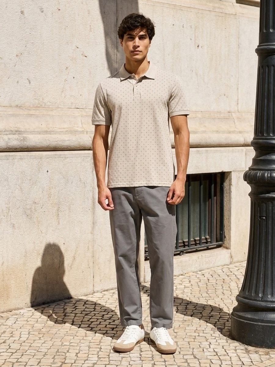 Textured Pique Polo T-Shirt