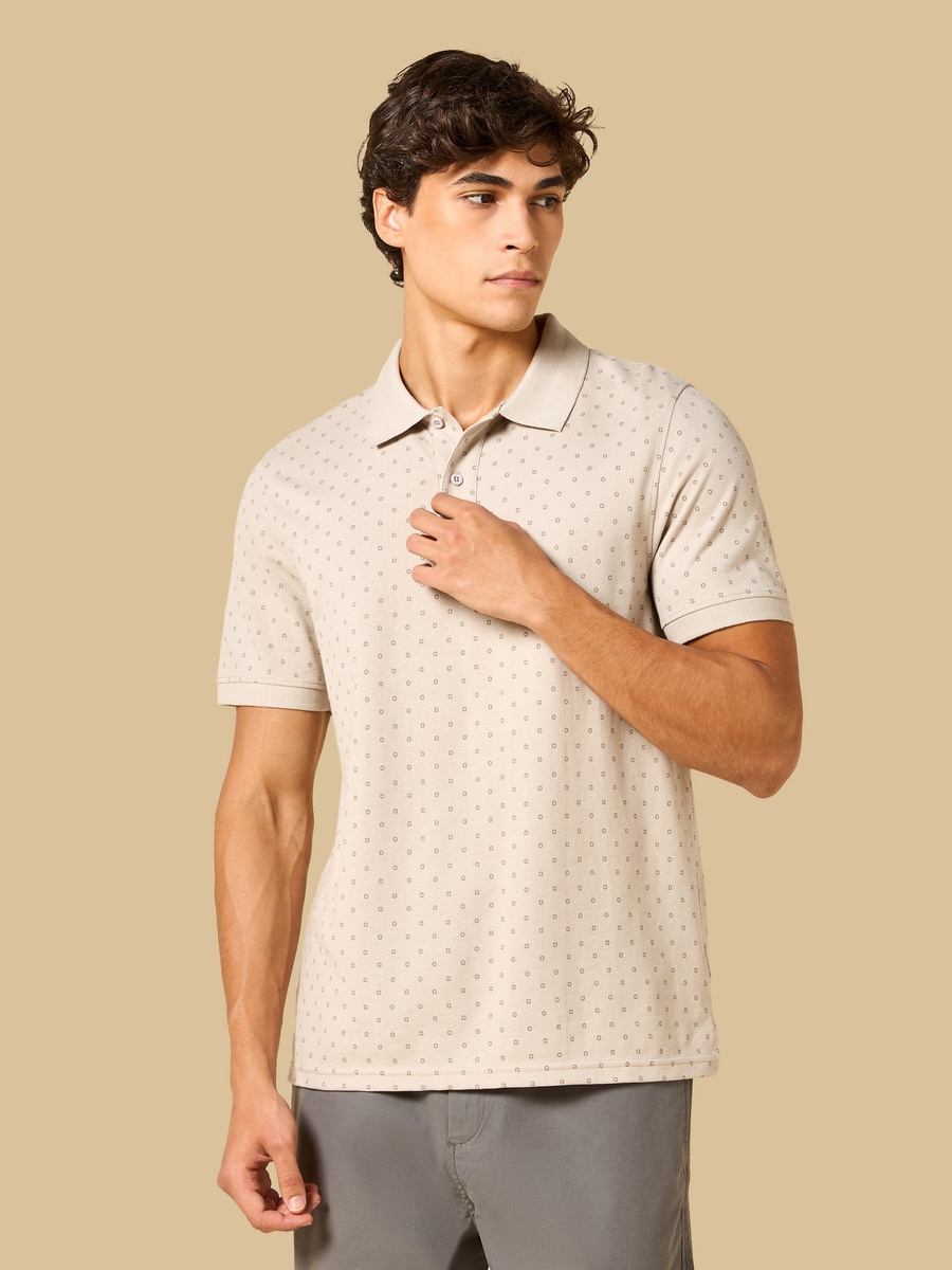 Textured Pique Polo T-Shirt