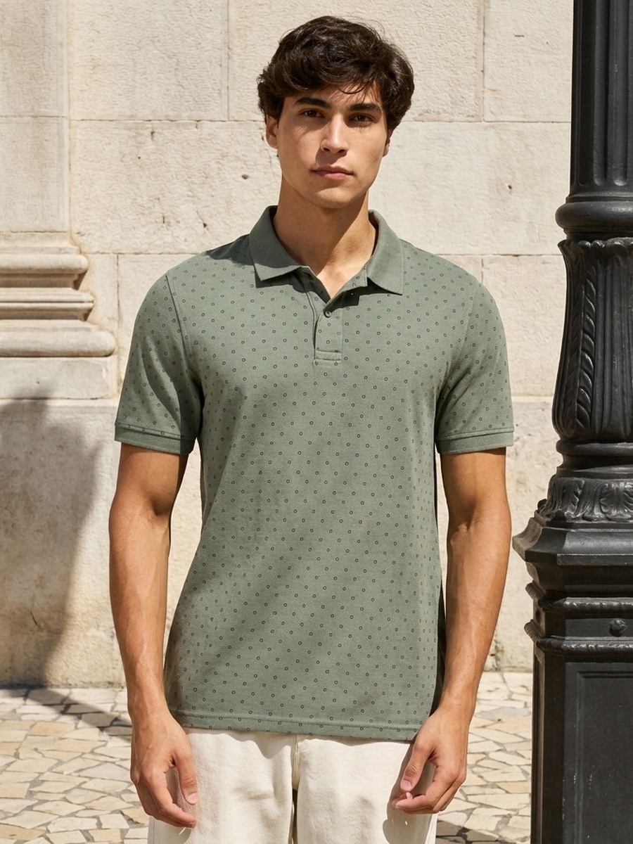 Textured Pique Polo T-Shirt