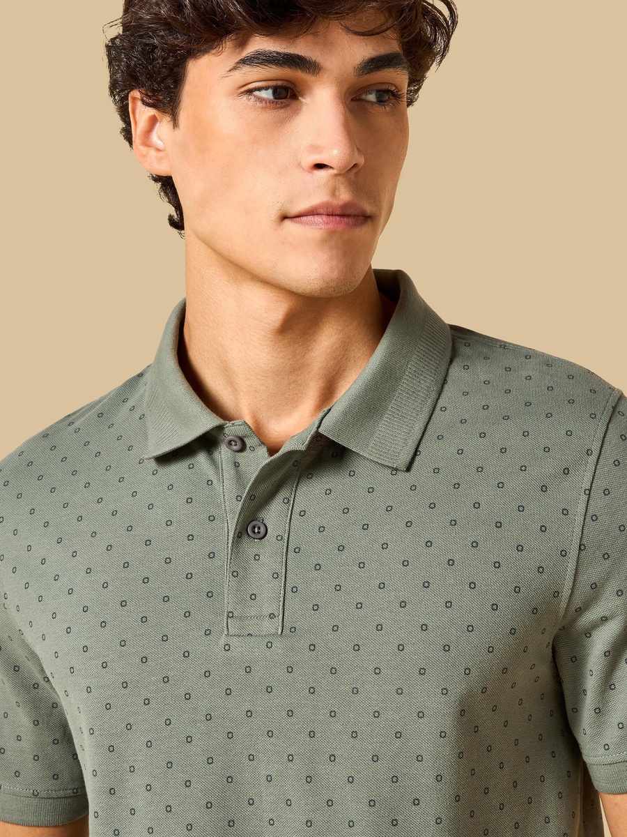 Textured Pique Polo T-Shirt