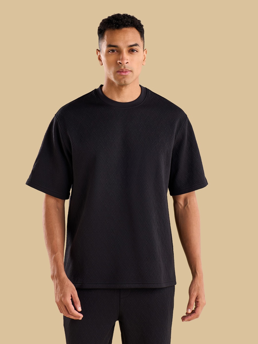 Relaxed Fit Jacquard T-Shirt