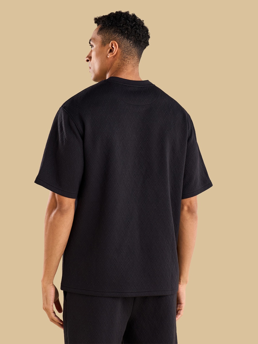 Relaxed Fit Jacquard T-Shirt