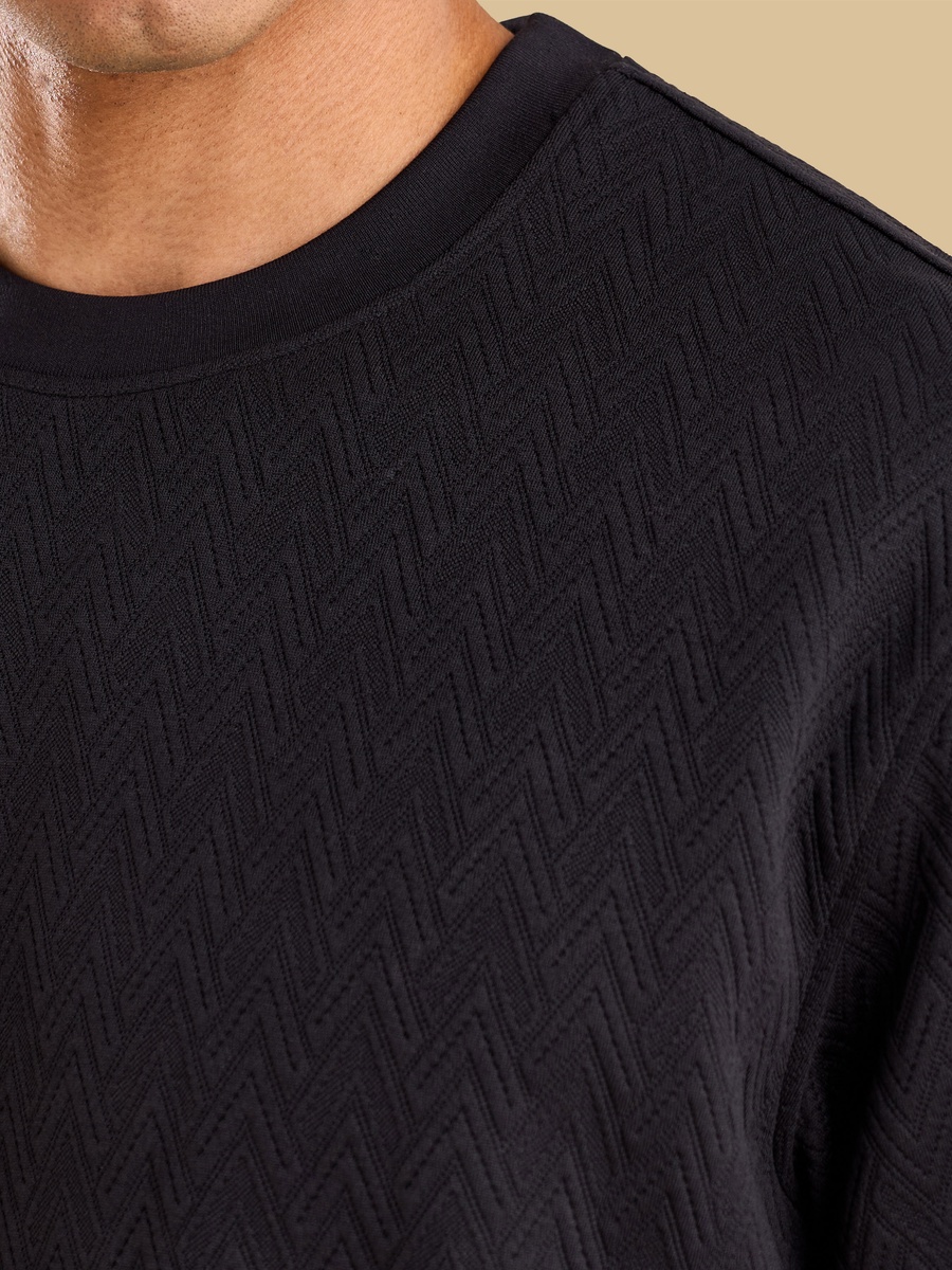 Relaxed Fit Jacquard T-Shirt
