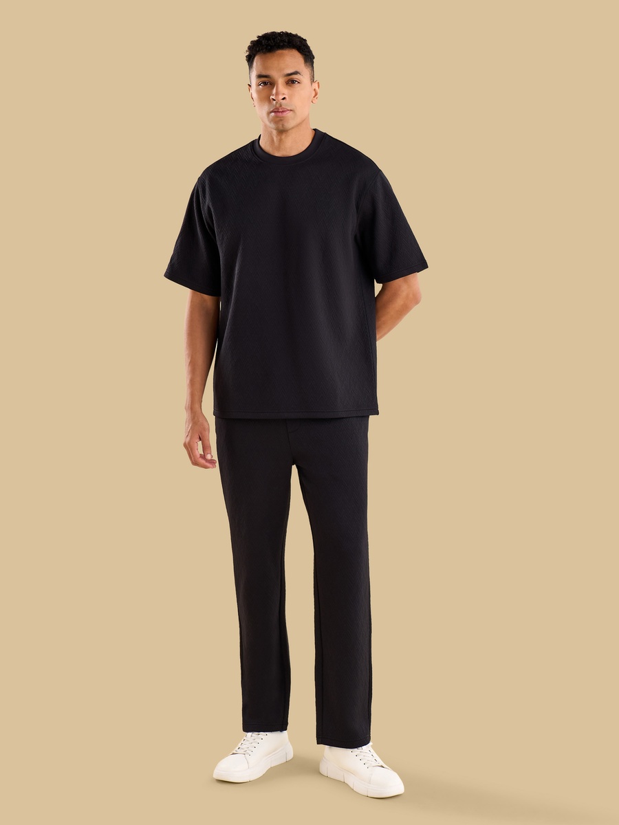 Relaxed Fit Jacquard T-Shirt