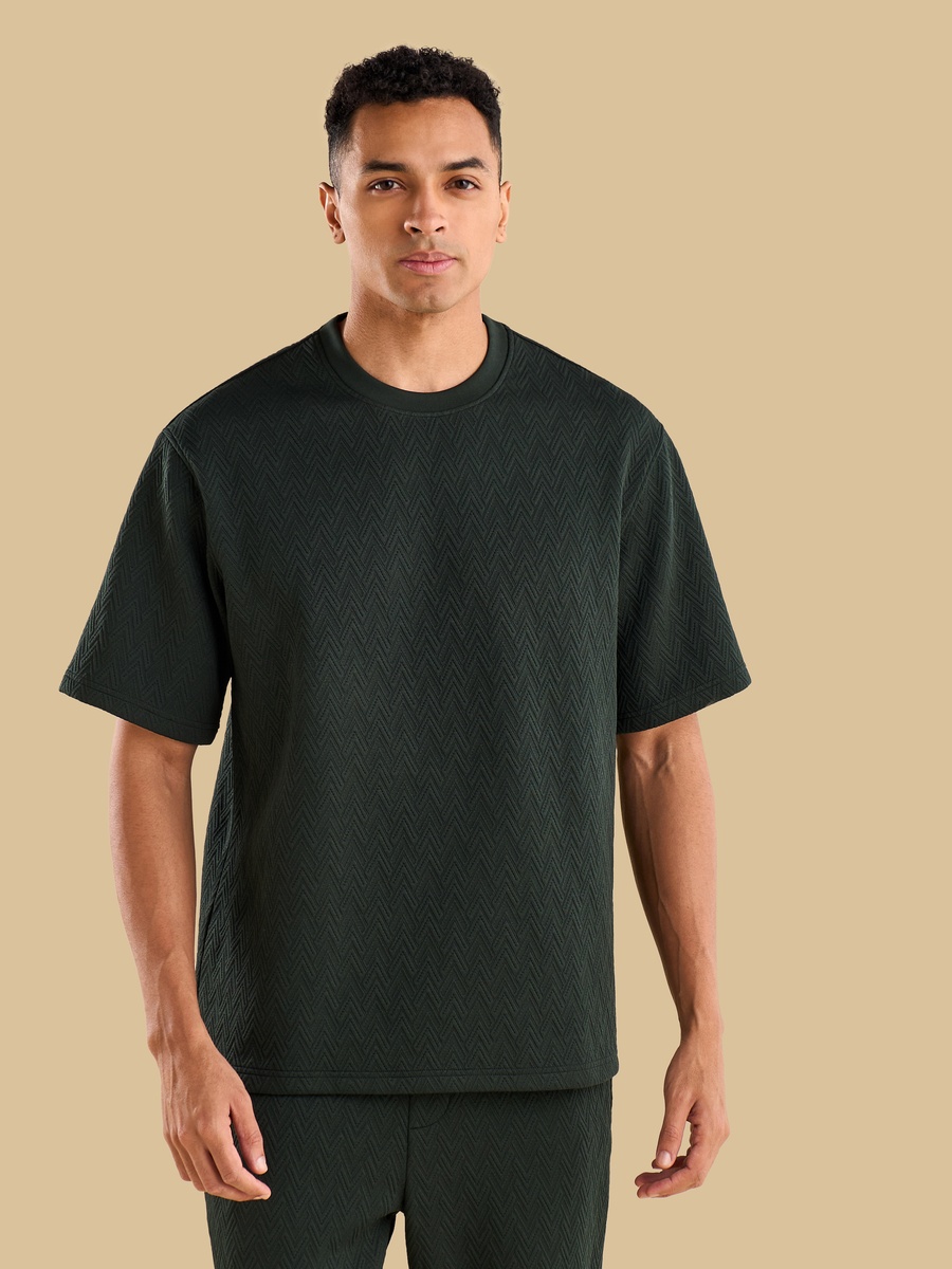 Relaxed Fit Jacquard T-Shirt