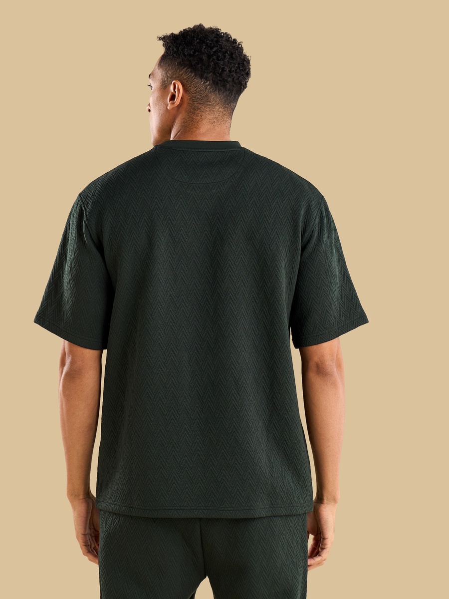 Relaxed Fit Jacquard T-Shirt