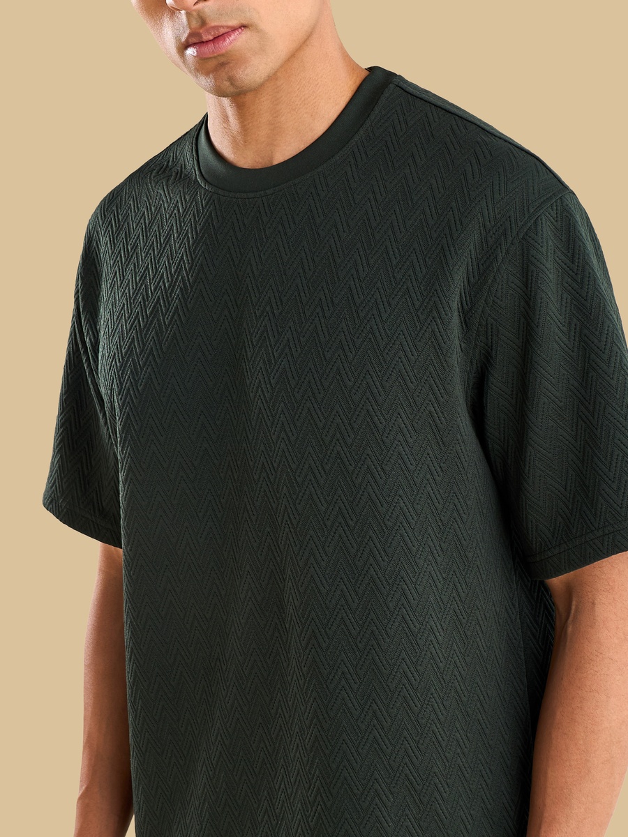 Relaxed Fit Jacquard T-Shirt