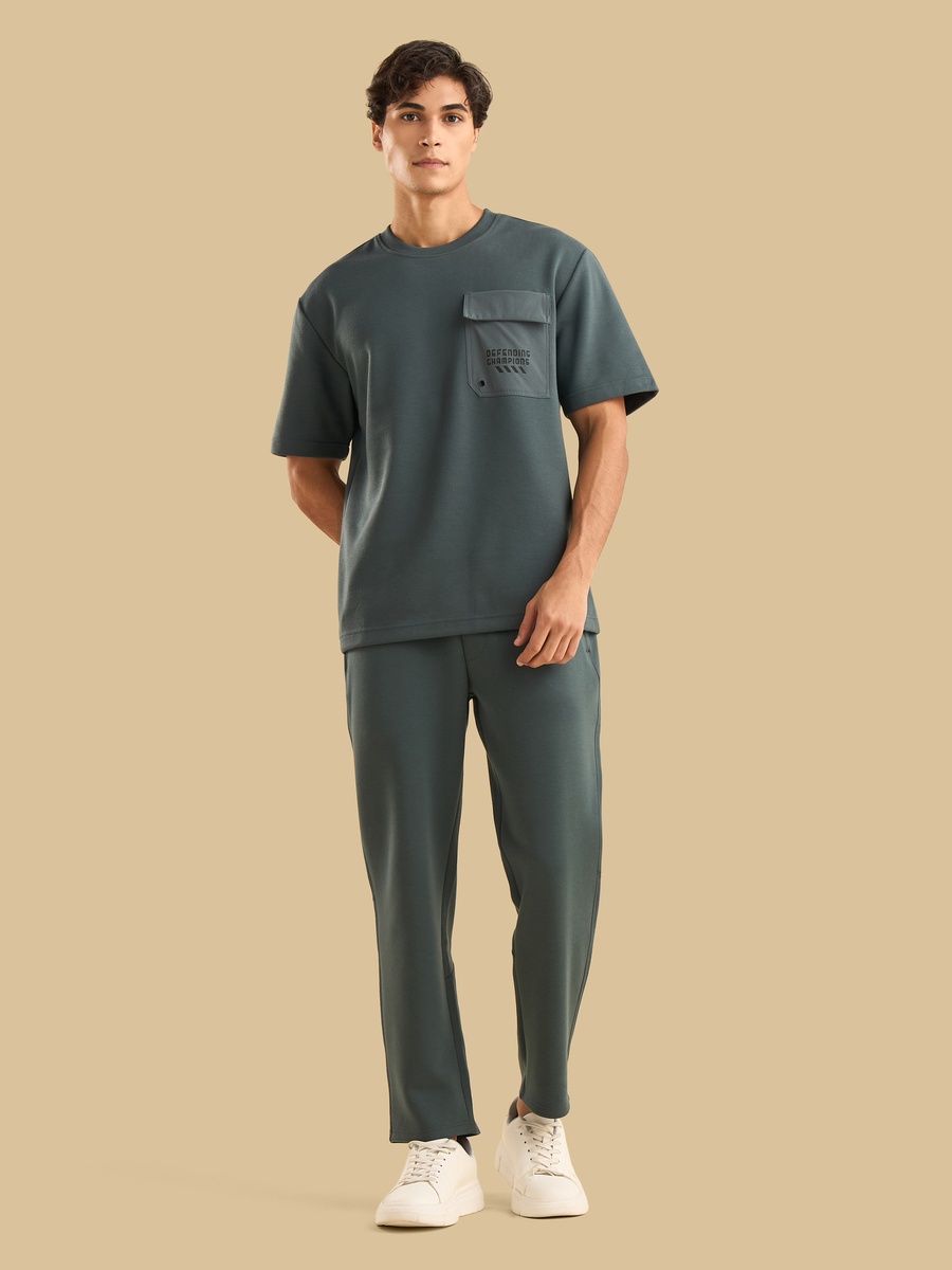 Printed Relaxed Fit T-Shirt with Flap Pocket