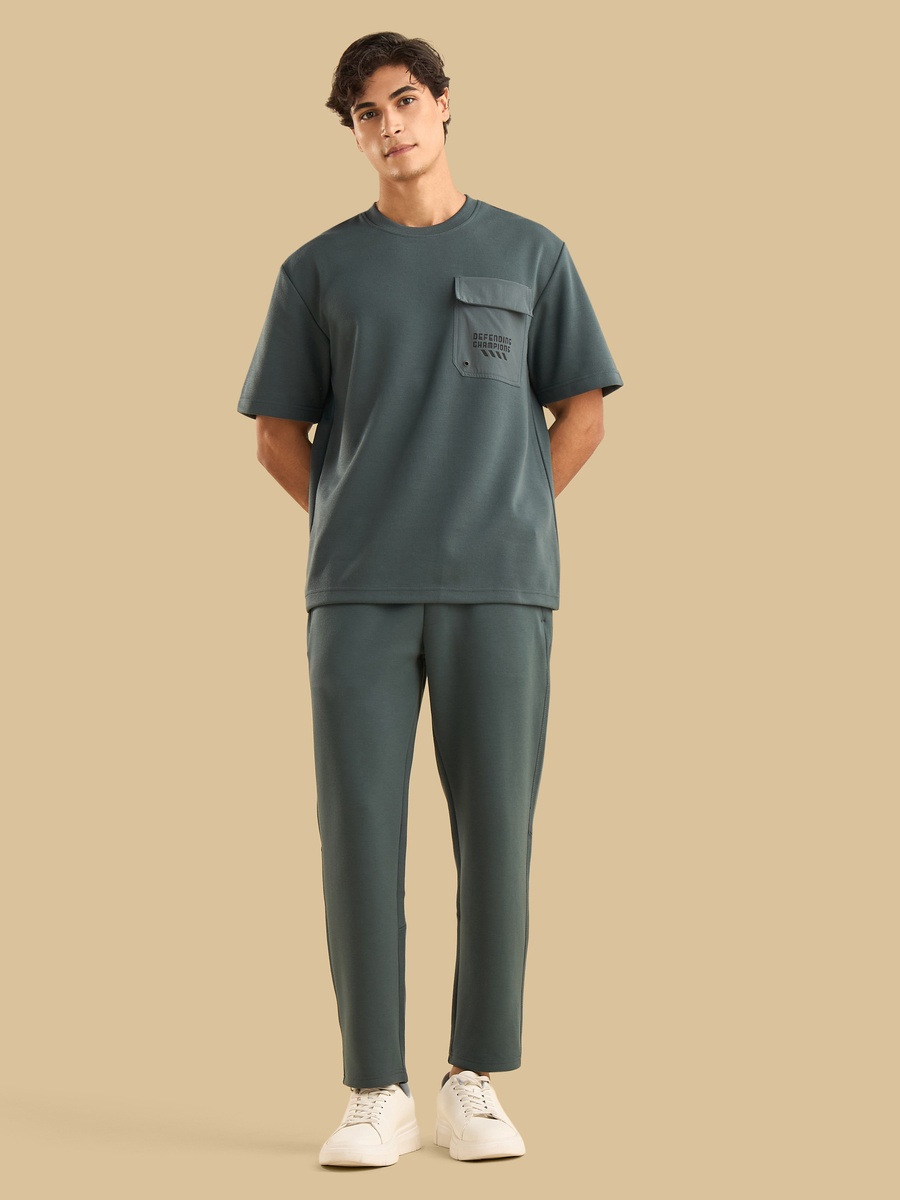Printed Relaxed Fit T-Shirt with Flap Pocket
