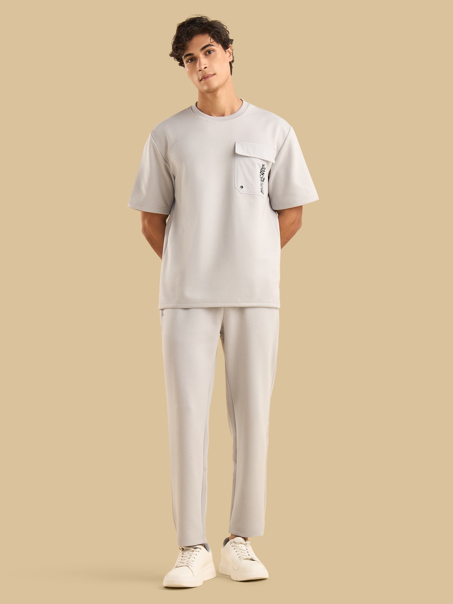 Printed Relaxed Fit T-Shirt with Flap Pocket
