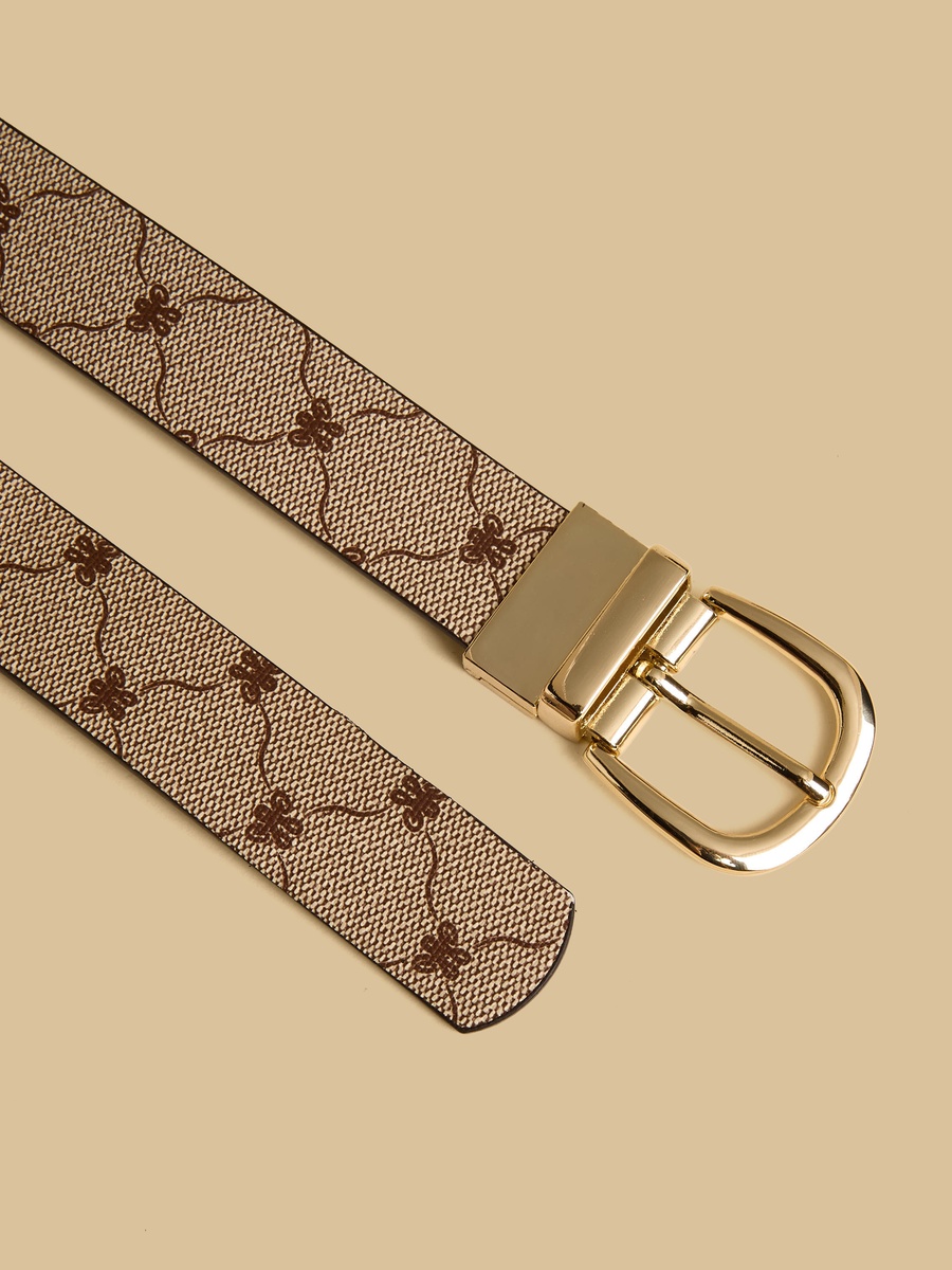 Printed Belt with Pin Buckle Closure