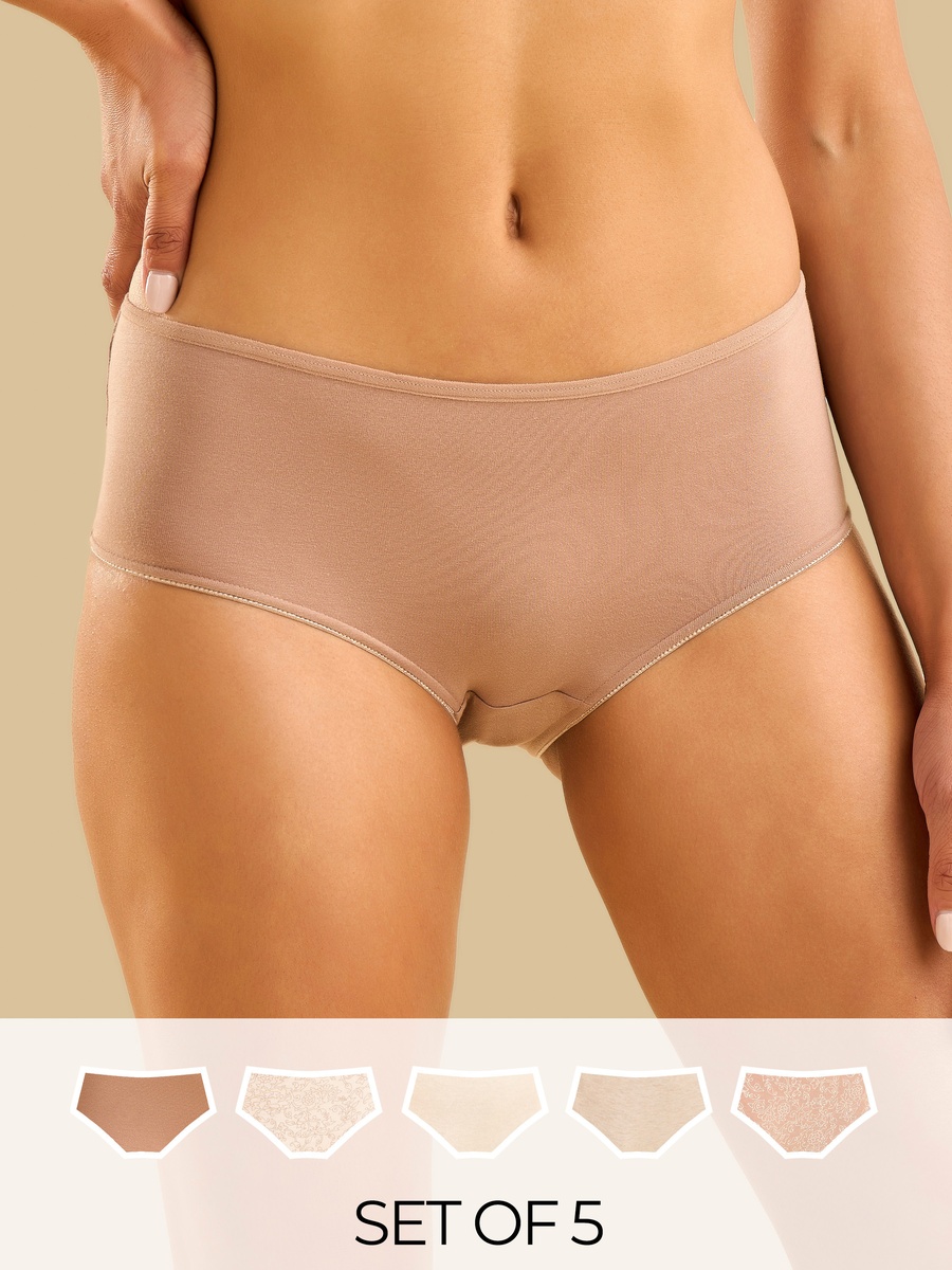 Pack of 5 - Assorted Midi Briefs