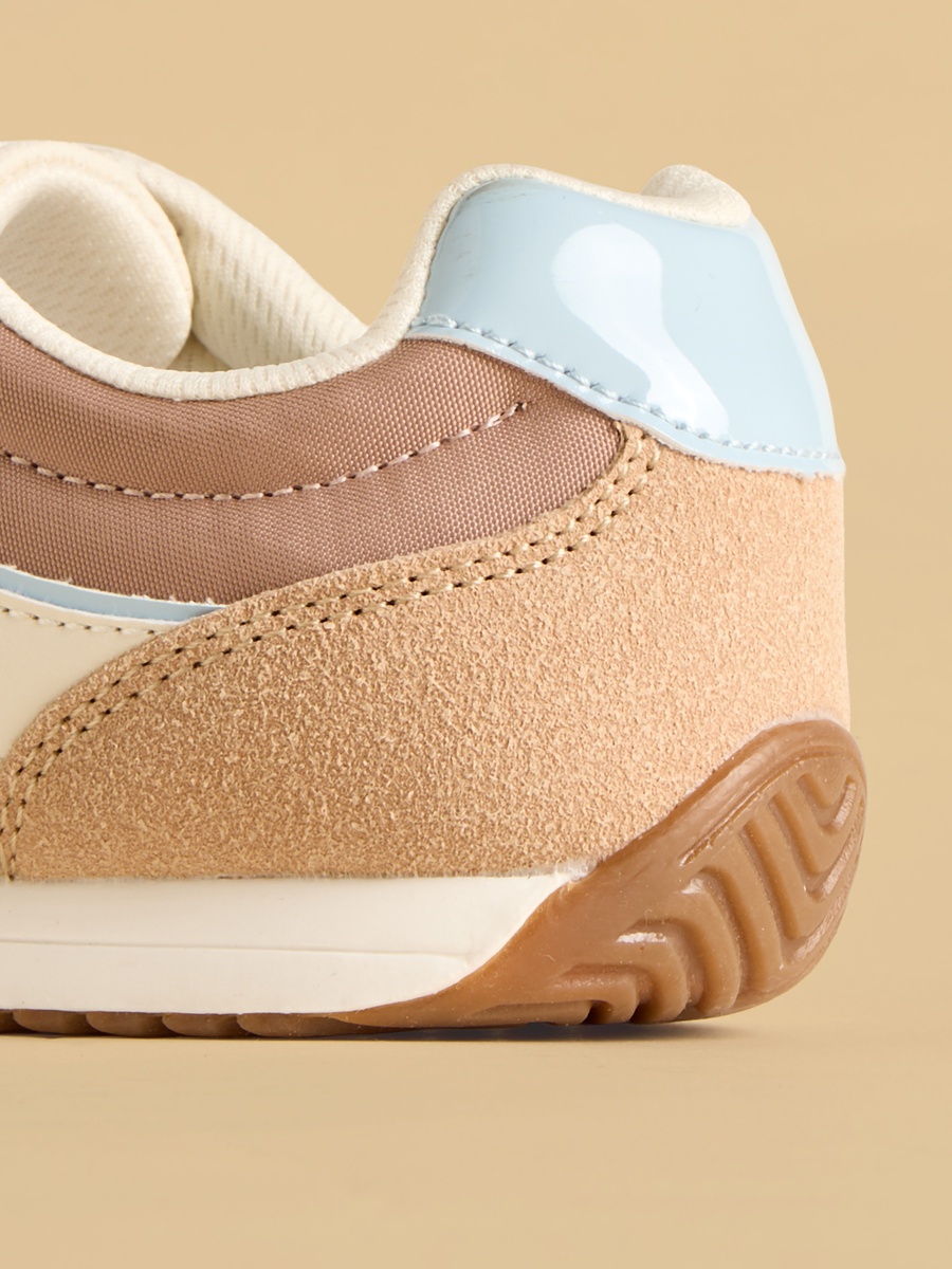 Panelled Sports Shoes with Lace-Up Closure