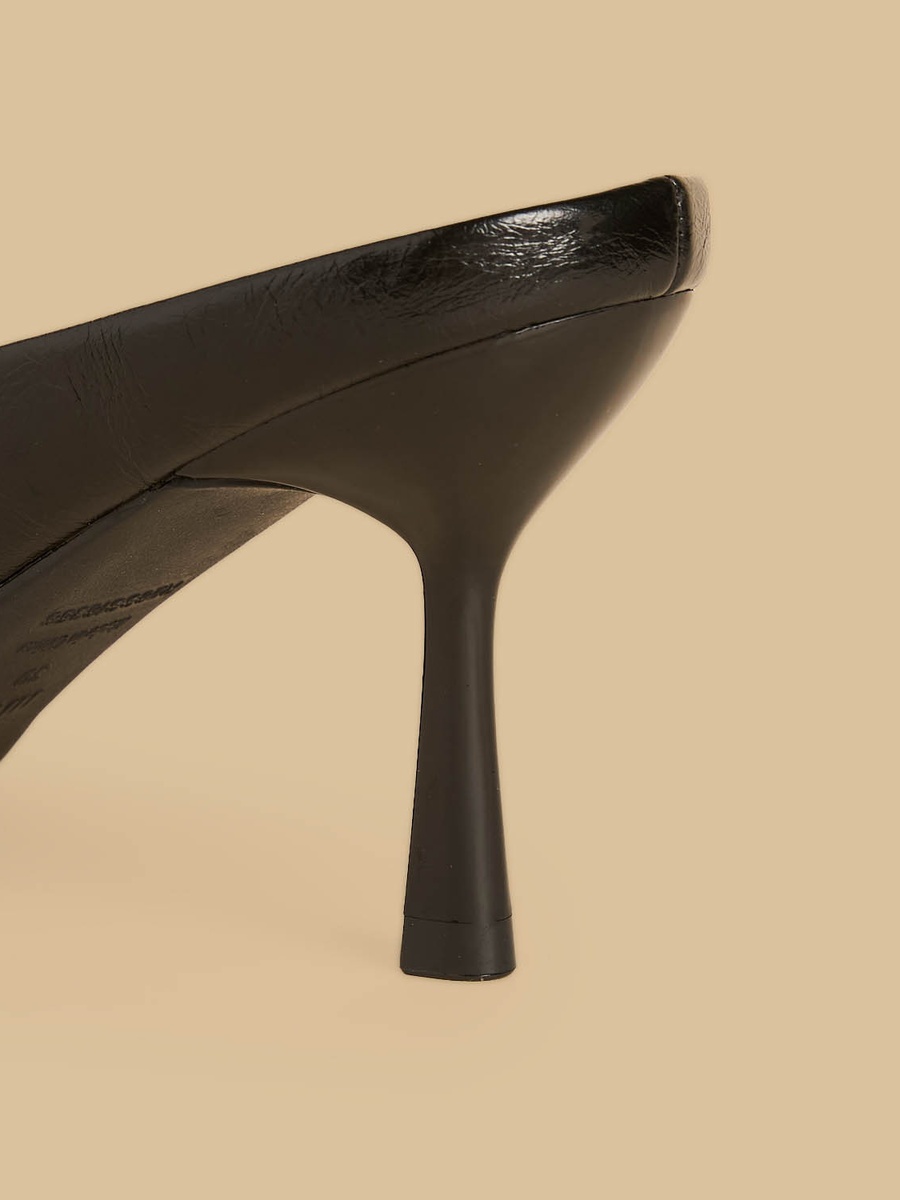 Flared Heel Slip-On Shoes