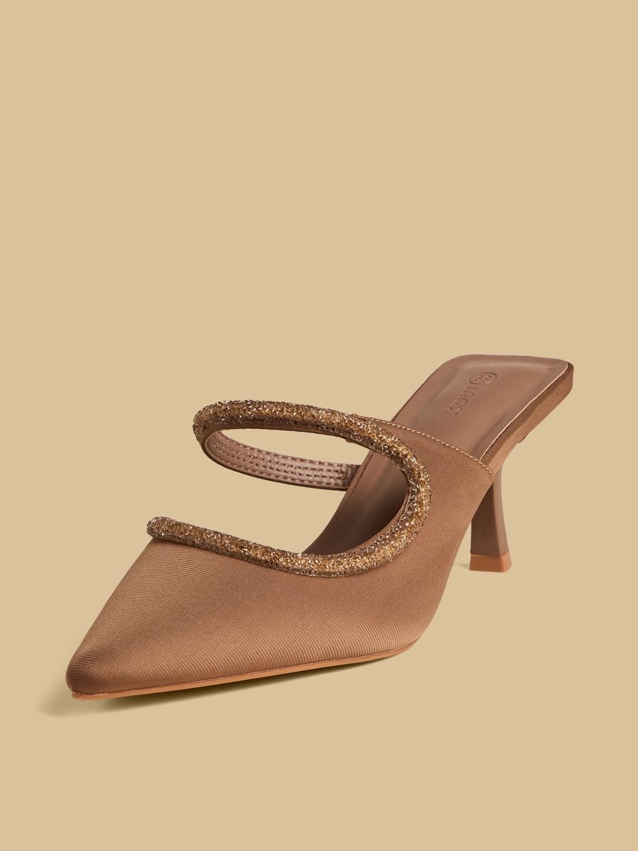 Embellished Pointed Toe Shoes with Stiletto Heels
