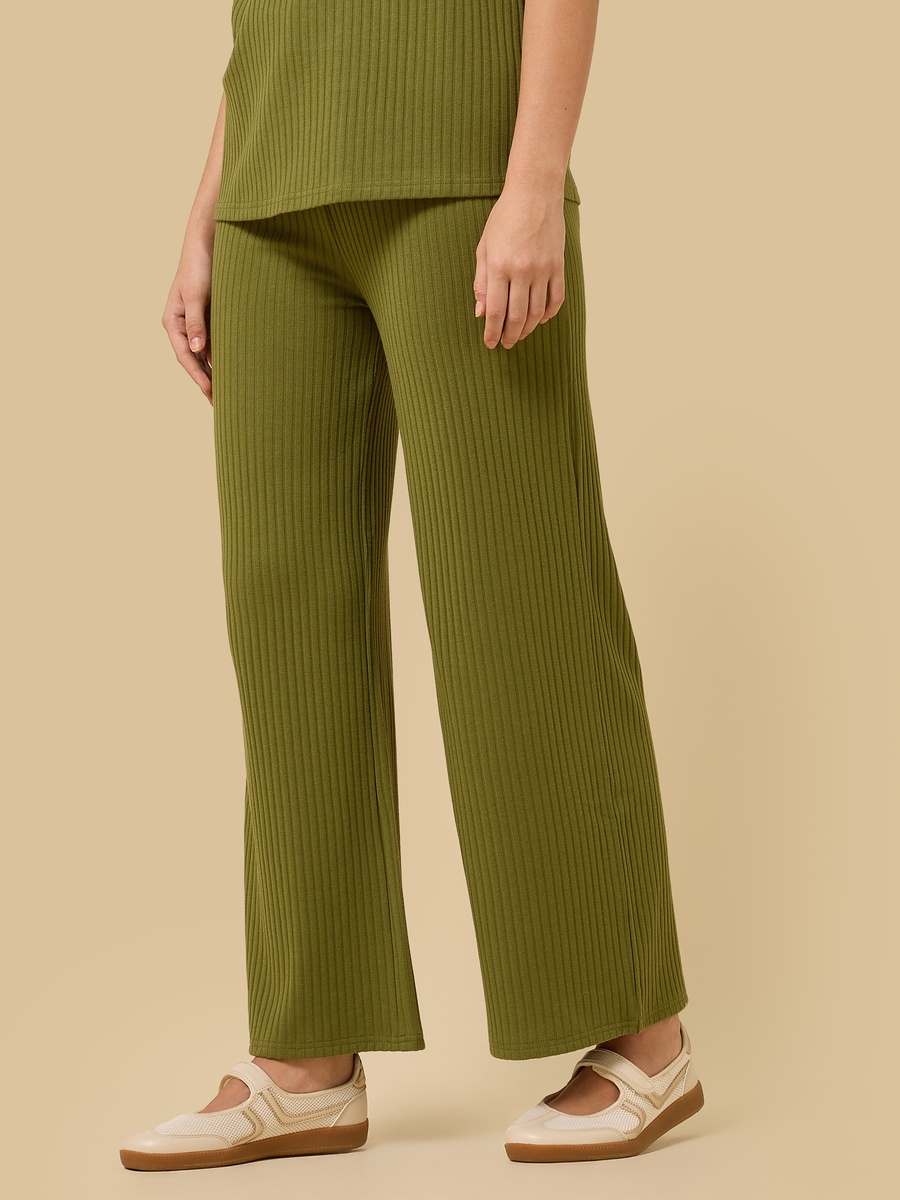 Ribbed Wide Leg Pants