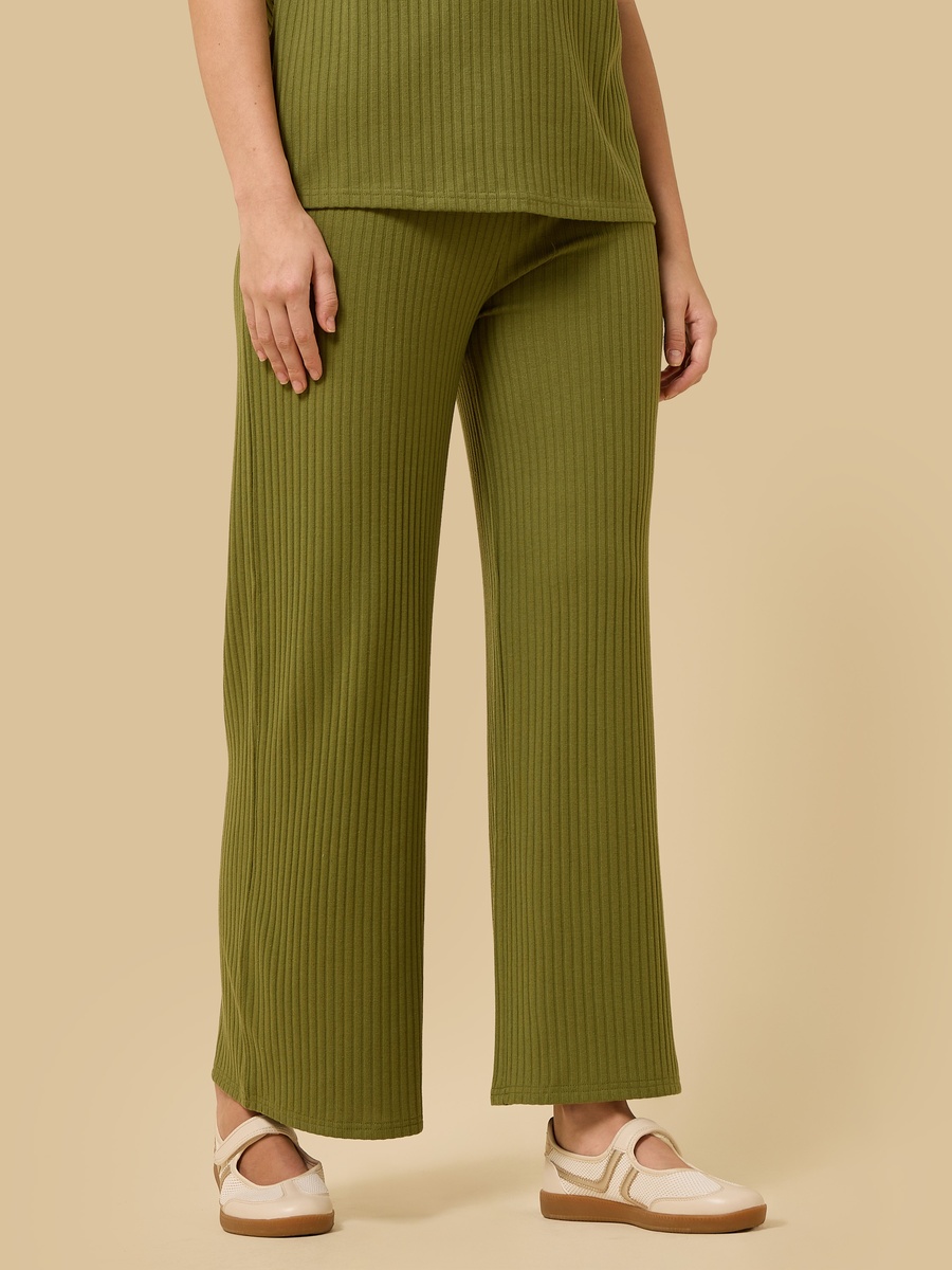 Ribbed Wide Leg Pants
