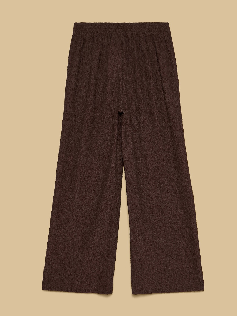 Textured Wide Leg Pants