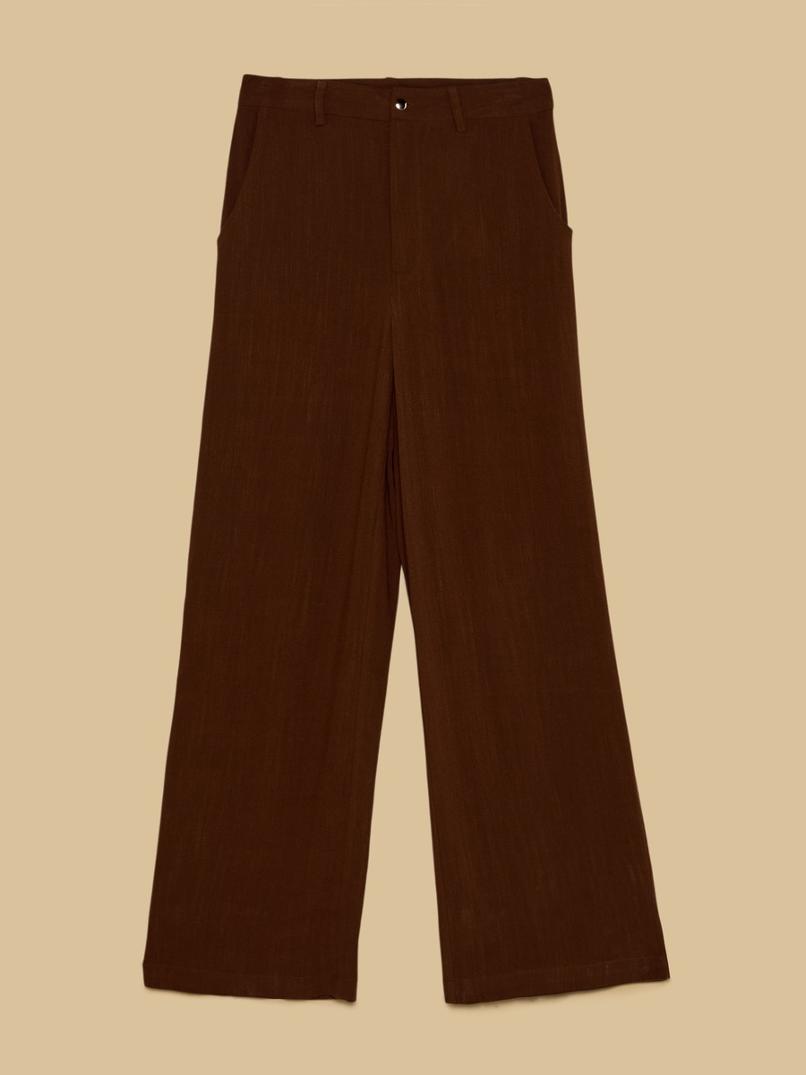 Linen Blend Wide Leg Pants