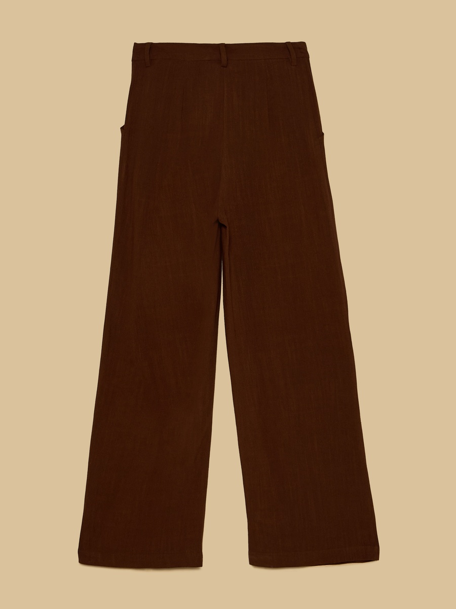Linen Blend Wide Leg Pants