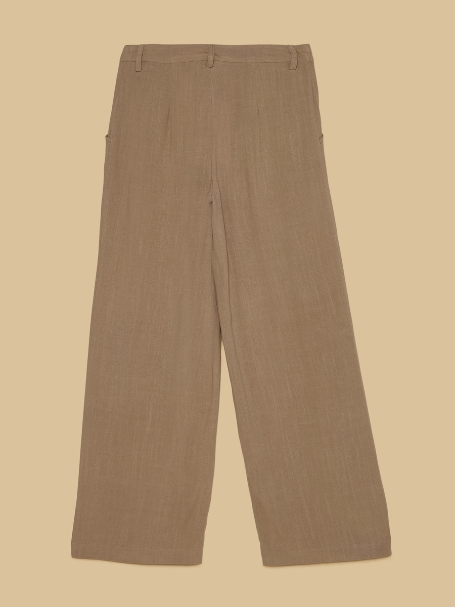 Linen Blend Wide Leg Pants