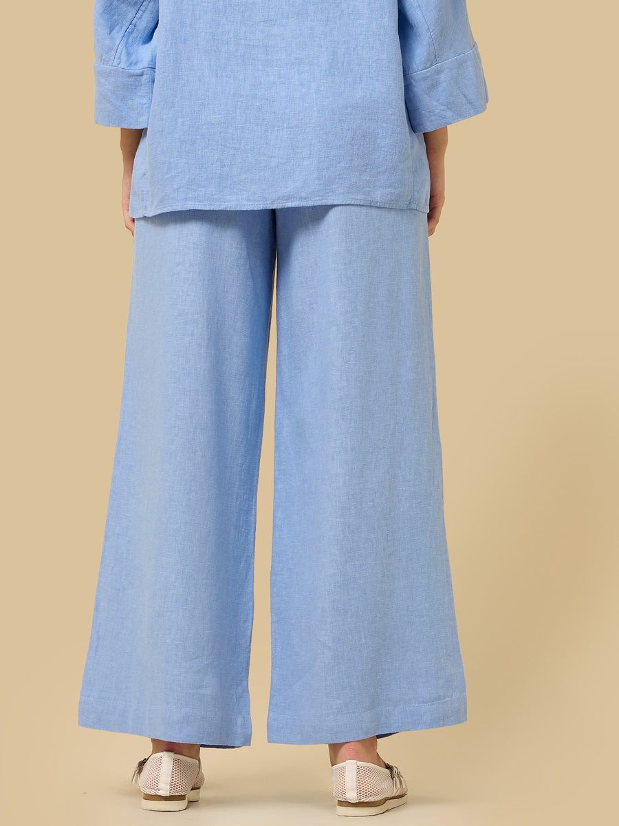 Linen Blend Wide Leg Pants