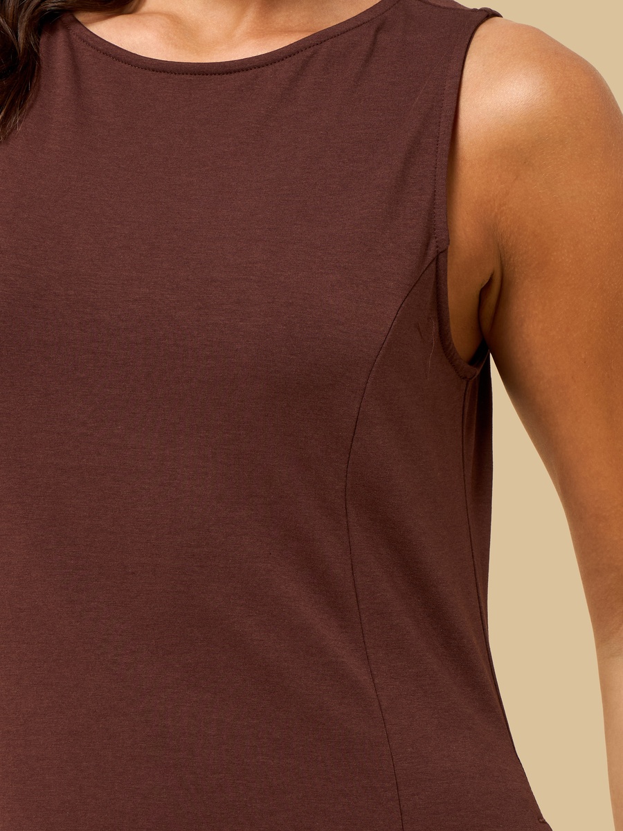 Sleeveless A-Line Midi Dress
