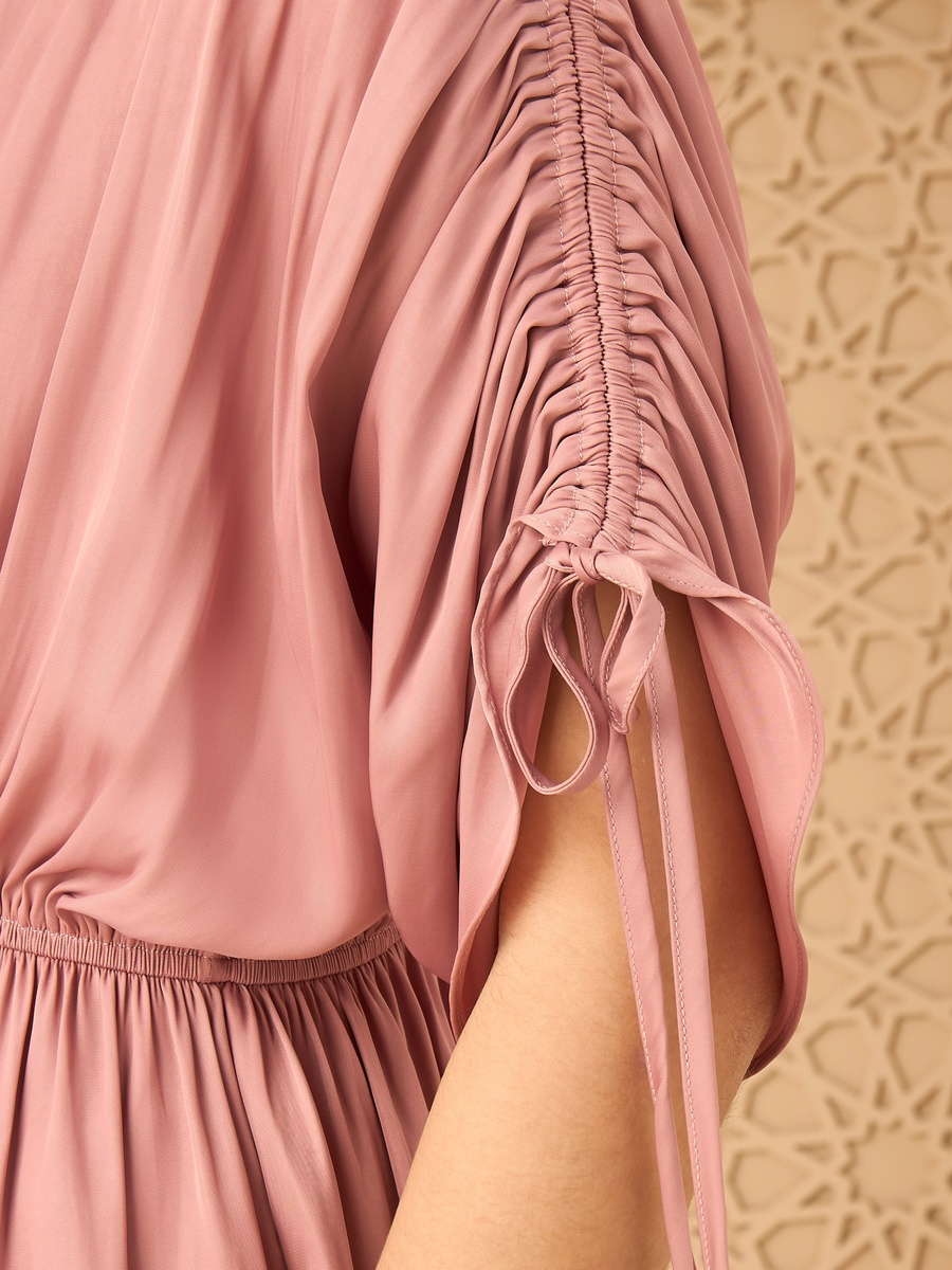 Wrap Dress with Ruched Detail