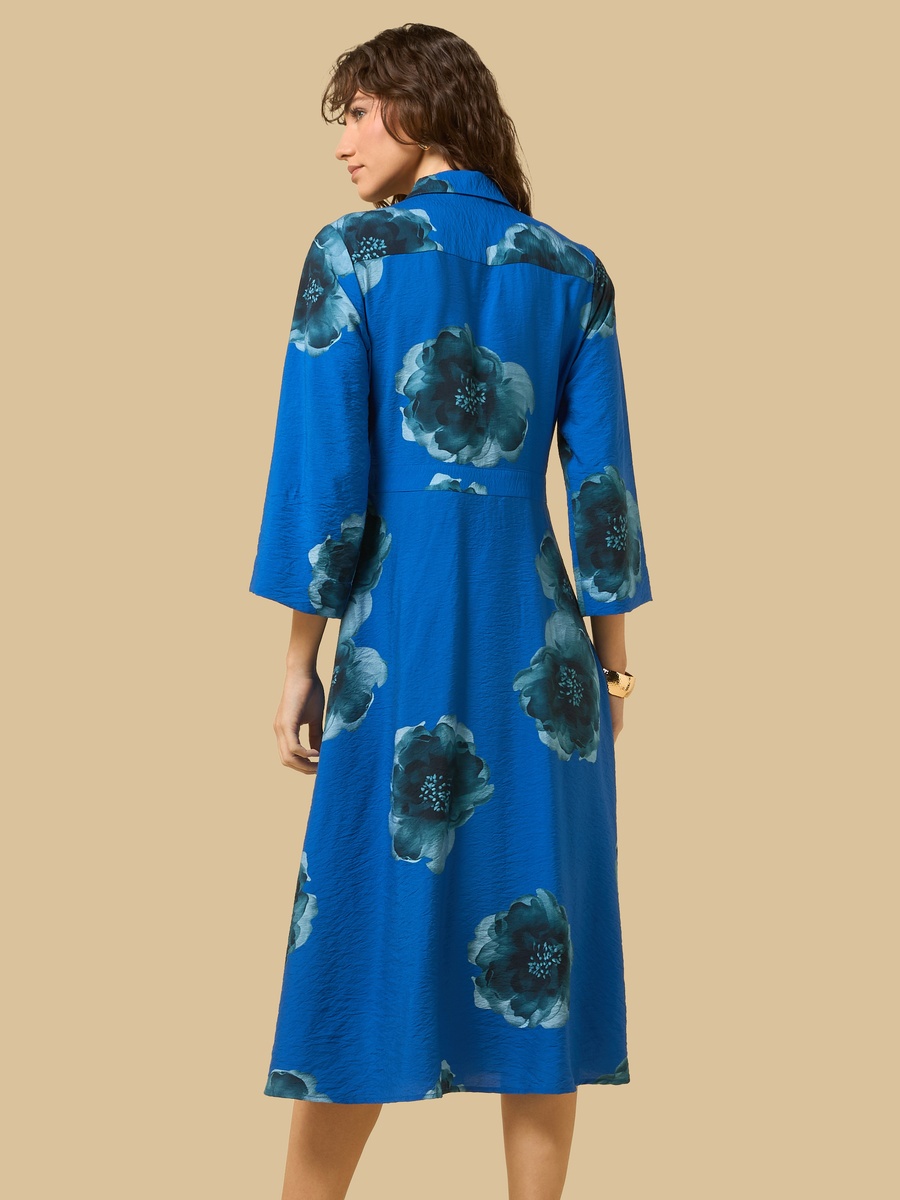 Floral Print Wrap Midi Dress