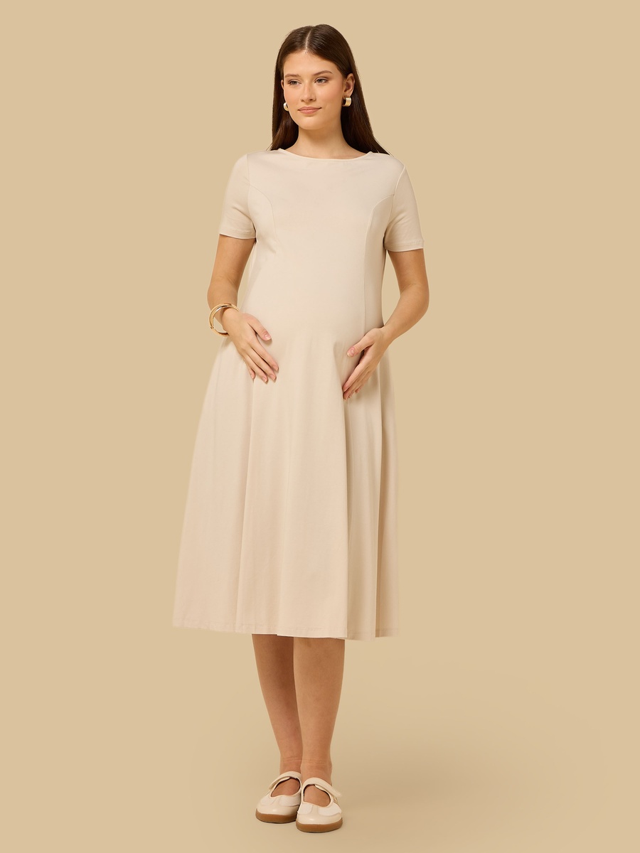 Flared Viscose Maternity Dress
