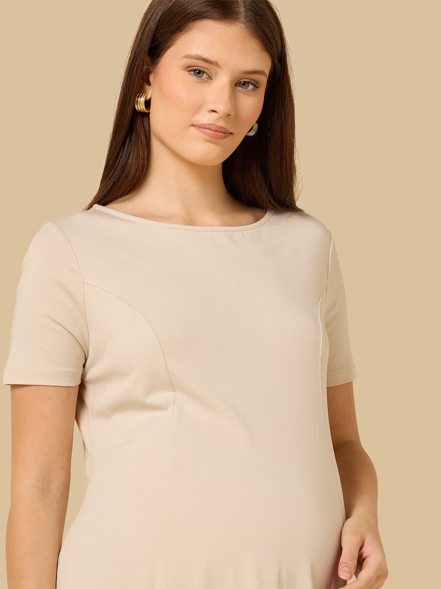 Flared Viscose Maternity Dress