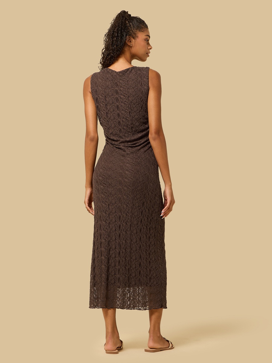 Sleeveless Midi Lace Dress