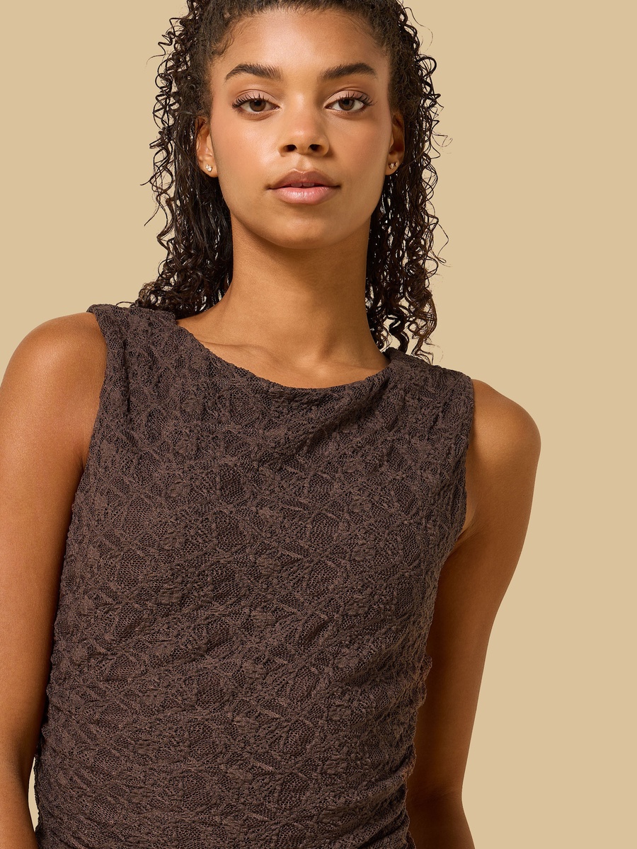 Sleeveless Midi Lace Dress