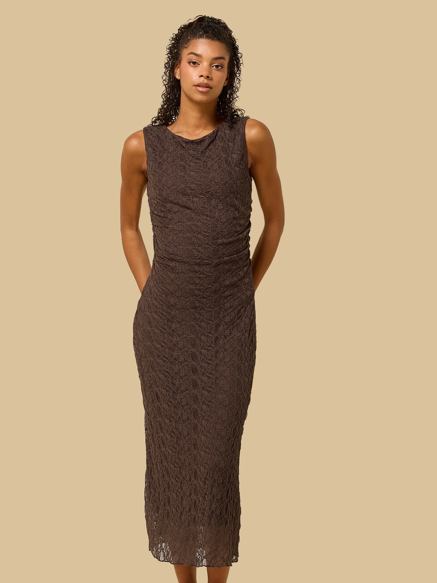 Sleeveless Midi Lace Dress