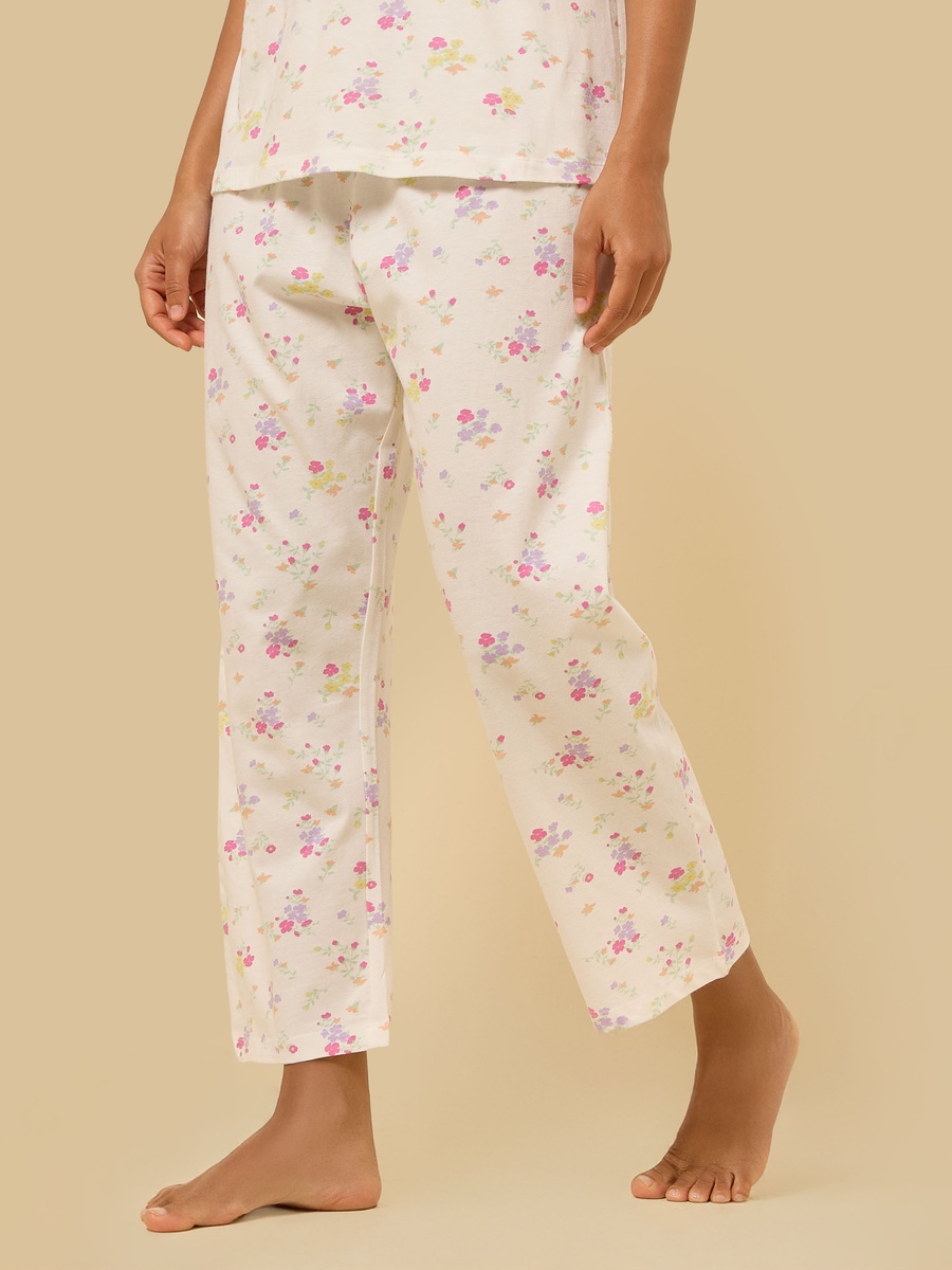 Floral Print Cotton Pyjama Set