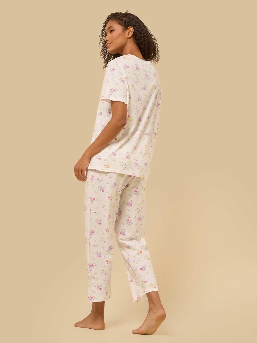 Floral Print Cotton Pyjama Set