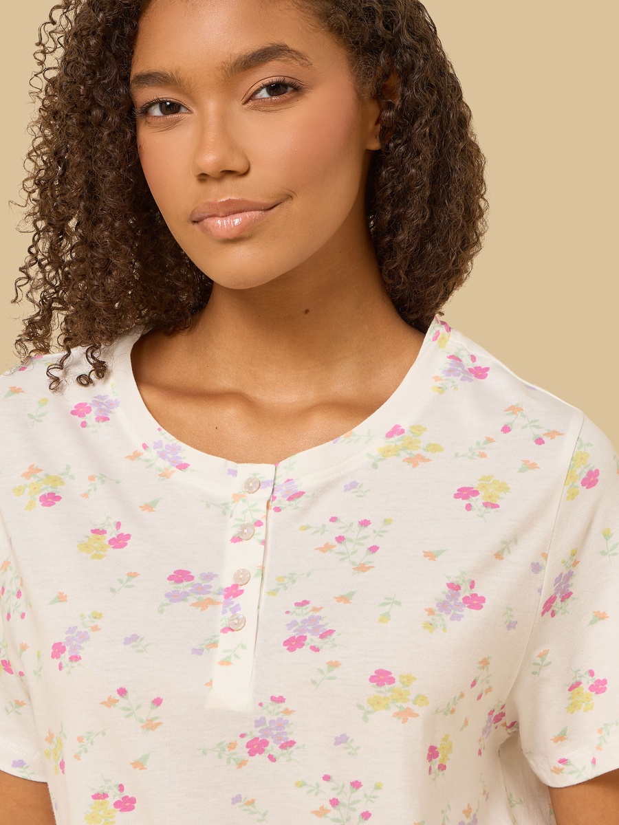 Floral Print Cotton Pyjama Set