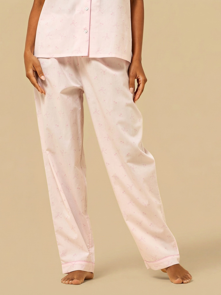 Bow Print Cotton Pyjama Set